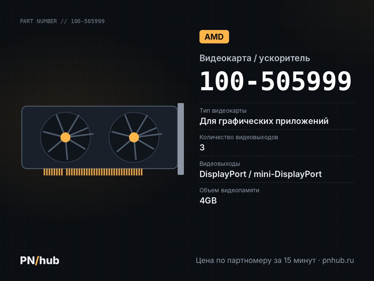 100-505999 — AMD Radeon Pro WX 3100 4GB GDDR5
