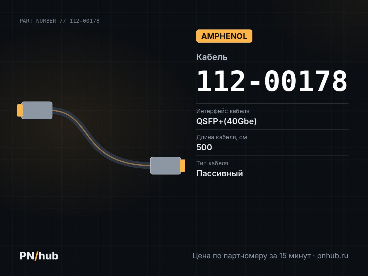 112-00178 — DAC кабель AMPHENOL QSPP+ 5м