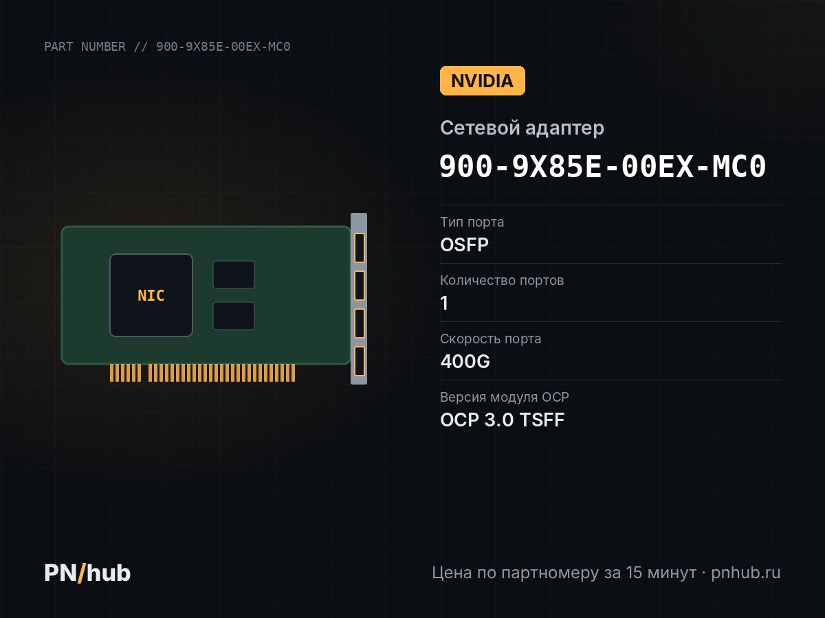 900-9X85E-00EX-MC0 — NVIDIA C8180P (1x OSFP 400GBE)