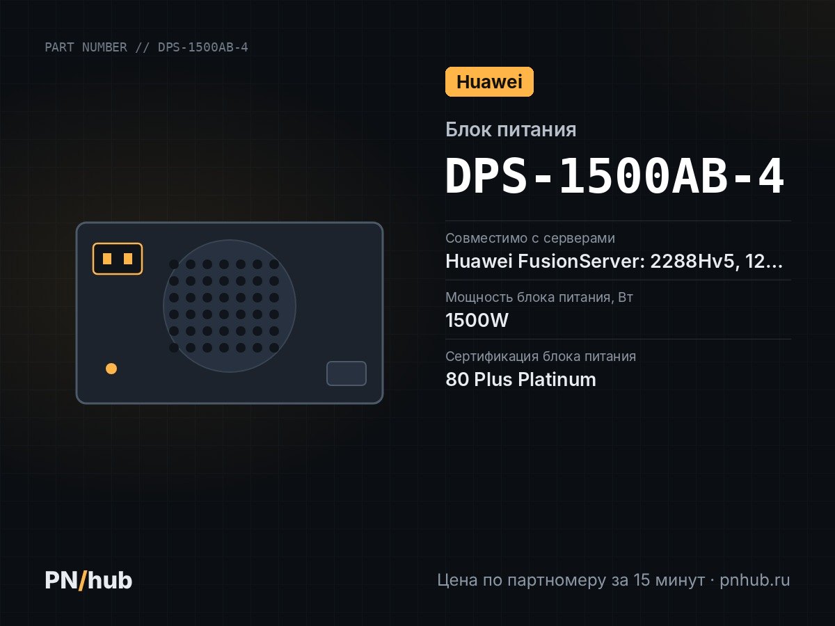 DPS-1500AB-4 — Huawei DPS-1500AB-4 (1500W)