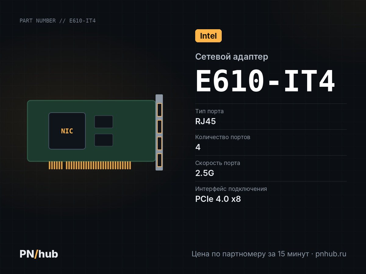 E610-IT4 — Intel E610-IT4(4x RJ45 2.5GBE)
