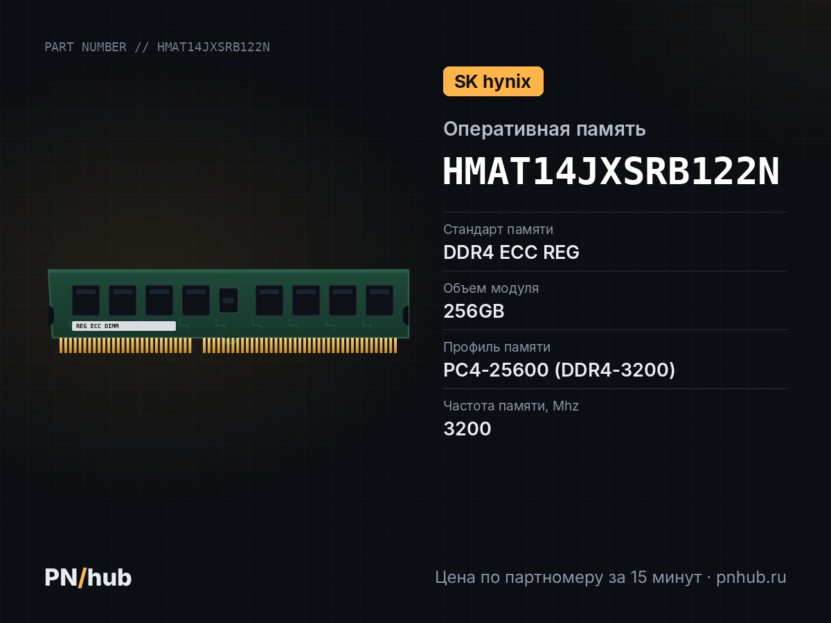 HMAT14JXSRB122N — 256GB DDR4 ECC REG SK Hynix 3200Mhz 2S4Rx4
