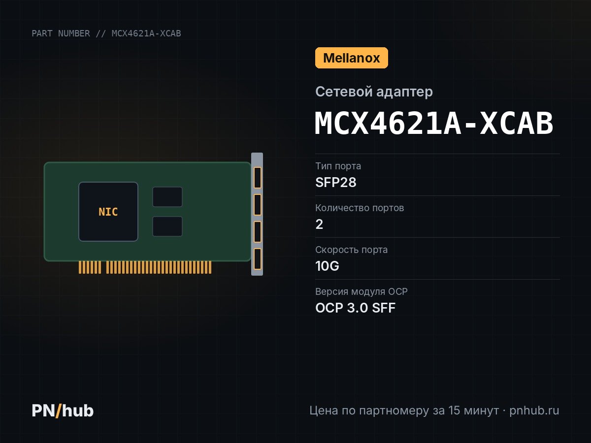 MCX4621A-XCAB — Mellanox MCX4621A-XCAB (2x SFP28 10GBE)