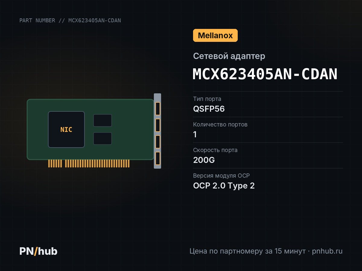 MCX623405AN-CDAN — Mellanox MCX623405AN-CDAN (1x QSFP56 100GBE)