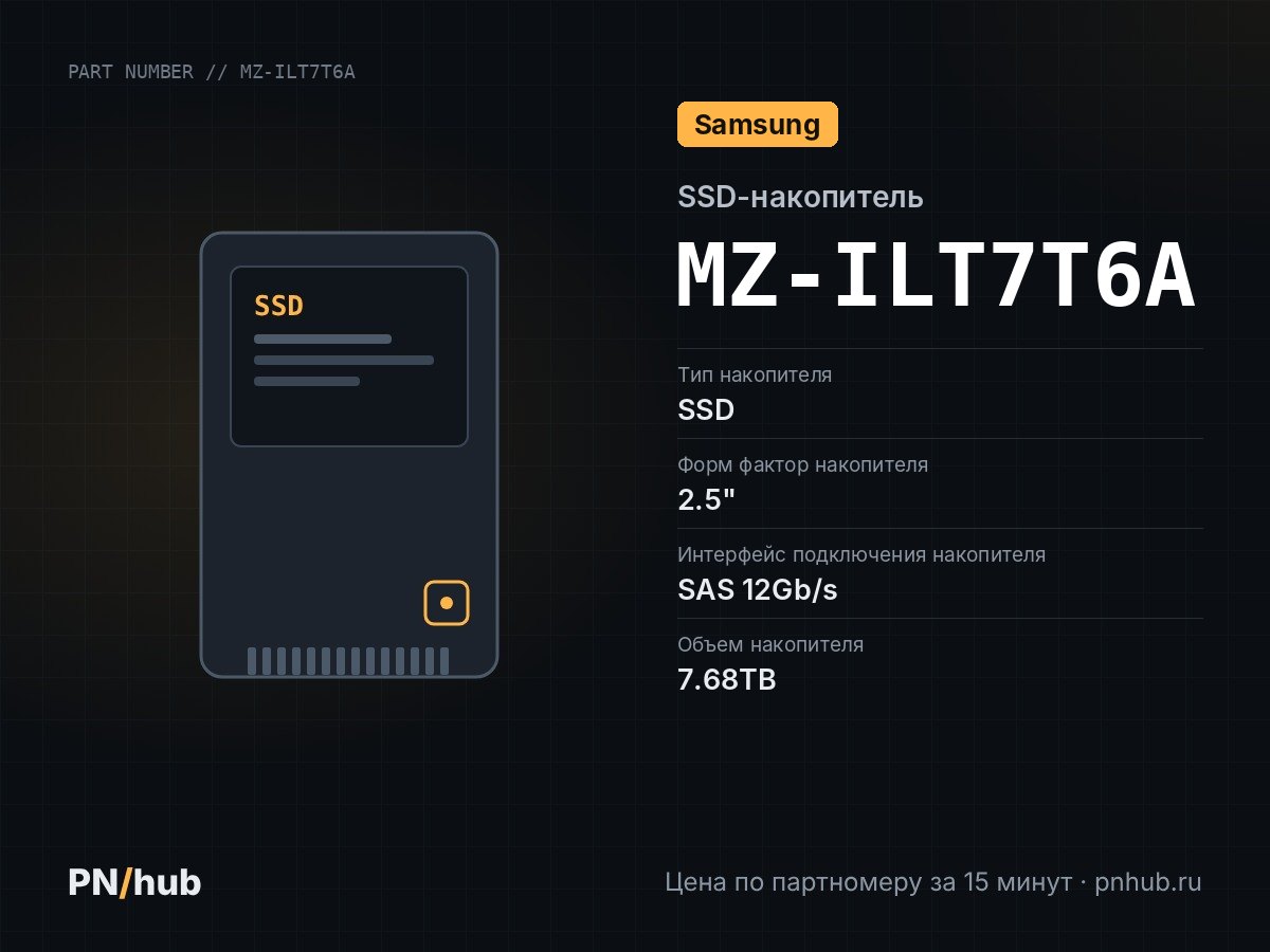 MZ-ILT7T6A — SSD Samsung (DELL) PM1643 SAS 12gb/s 7.68TB