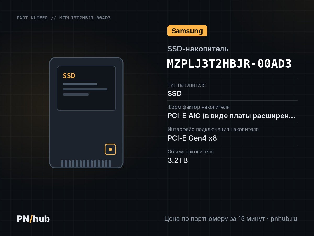 MZPLJ3T2HBJR-00AD3 — SSD-накопитель Samsung (Dell) PM1735 3.2TB PCI-E