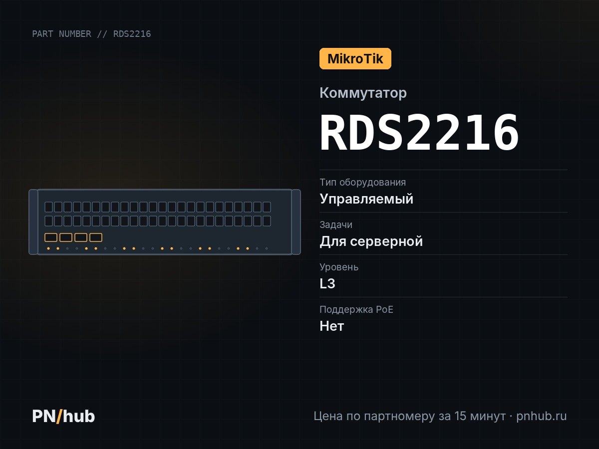 RDS2216 — MikroTik RDS2216 ROSE Data server (2x RJ45 10 Гбит/с, 4x SFP+ 10 Гбит/с, 4x SFP28 25 Гбит/с, 2x QSFP28 100 Гбит/с)