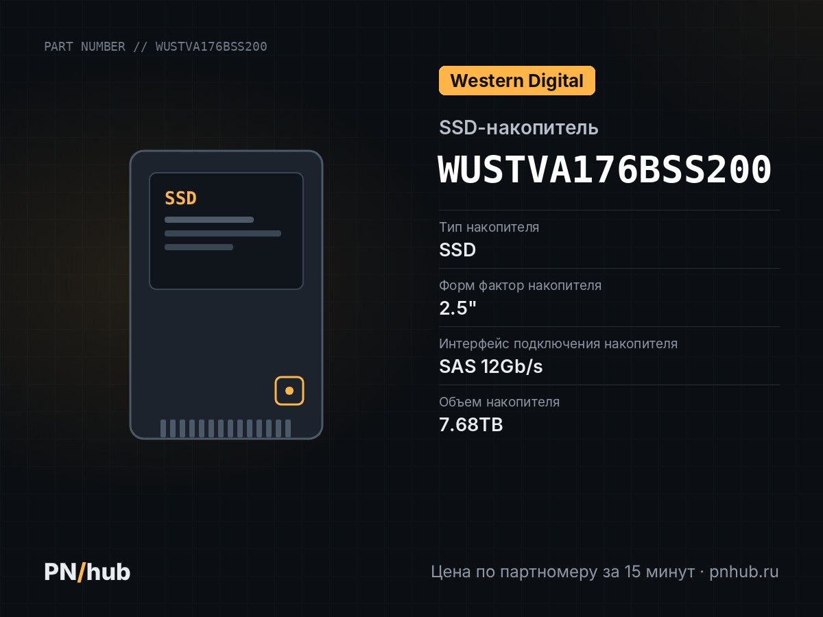 WUSTVA176BSS200 — SSD-накопитель WD Ultrastar DC SS540 ISE SAS 12G 7.68TB